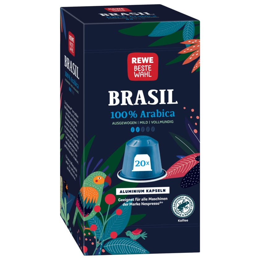 REWE Beste Wahl Brasil Kaffeekapsel Aluminium 110g